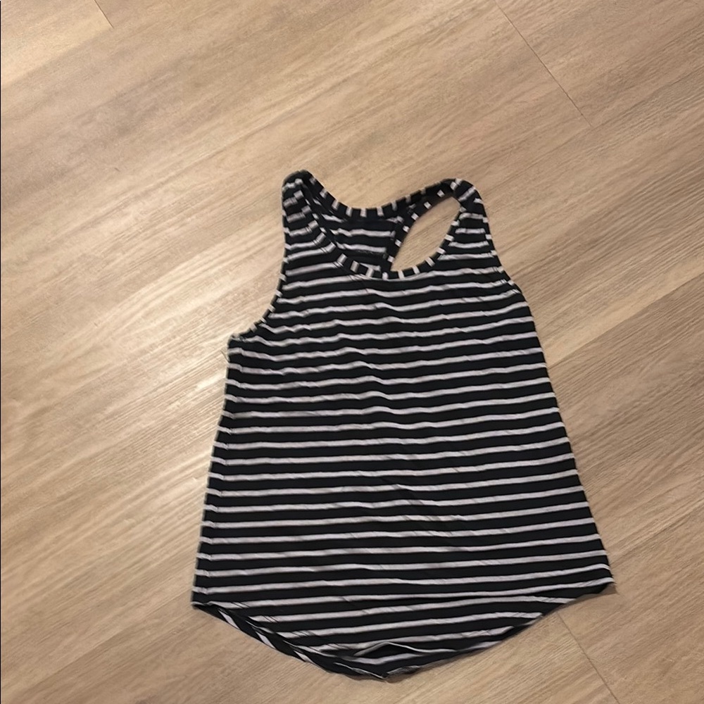 Striped Black and White Tank Top